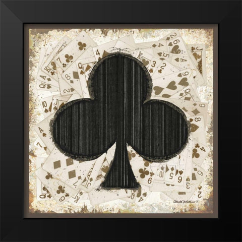 Clubs Black Modern Wood Framed Art Print by Phillips, Anita
