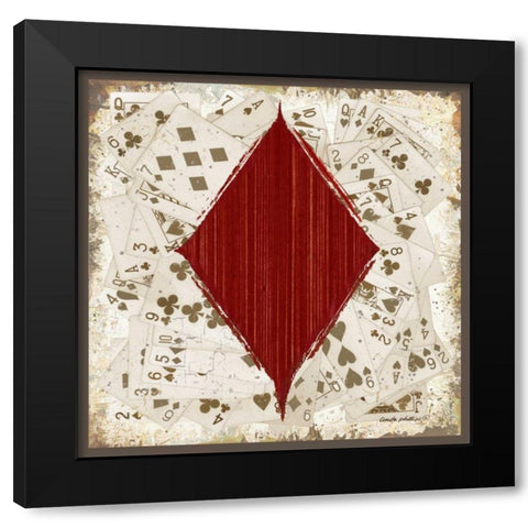 Diamonds Black Modern Wood Framed Art Print with Double Matting by Phillips, Anita