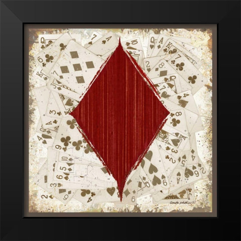 Diamonds Black Modern Wood Framed Art Print by Phillips, Anita