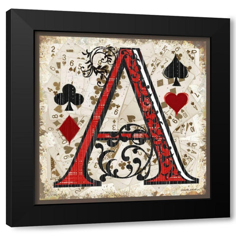 Ace Black Modern Wood Framed Art Print by Phillips, Anita