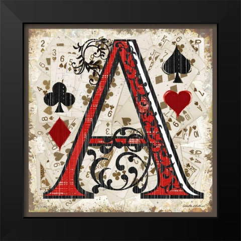 Ace Black Modern Wood Framed Art Print by Phillips, Anita