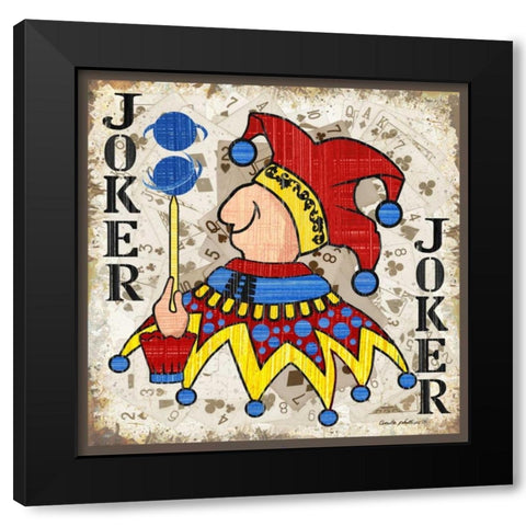 Joker Black Modern Wood Framed Art Print by Phillips, Anita