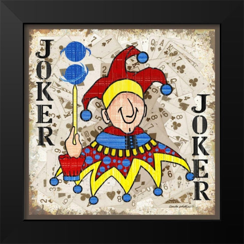 Joker II Black Modern Wood Framed Art Print by Phillips, Anita