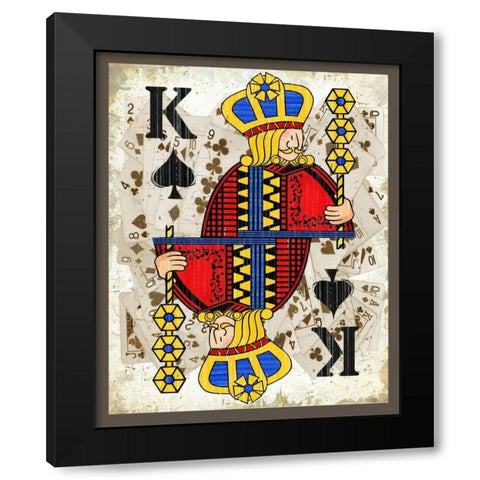 Kings Black Modern Wood Framed Art Print by Phillips, Anita