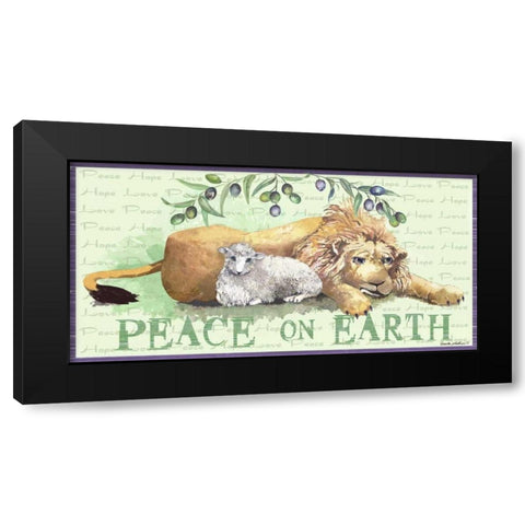 Peace on Earth Black Modern Wood Framed Art Print by Phillips, Anita
