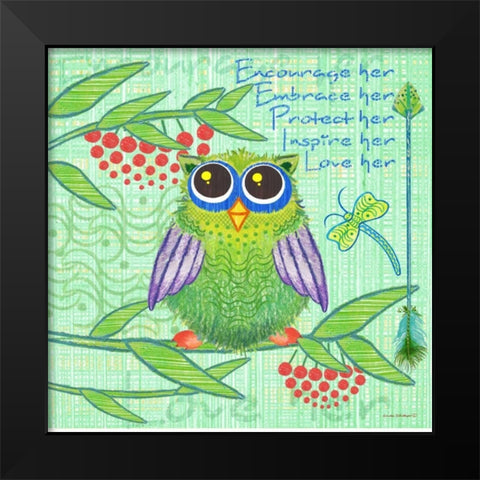 Lil Bird II Black Modern Wood Framed Art Print by Phillips, Anita