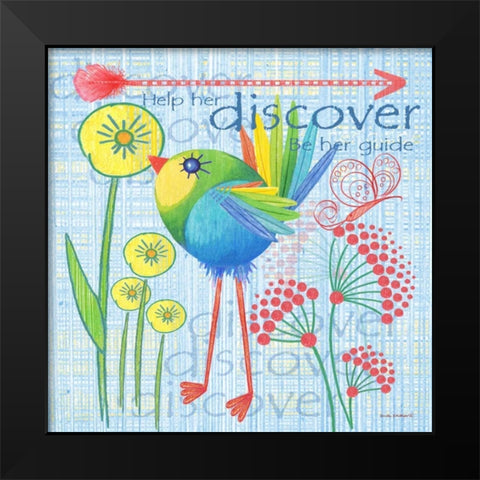 Lil Bird III Black Modern Wood Framed Art Print by Phillips, Anita