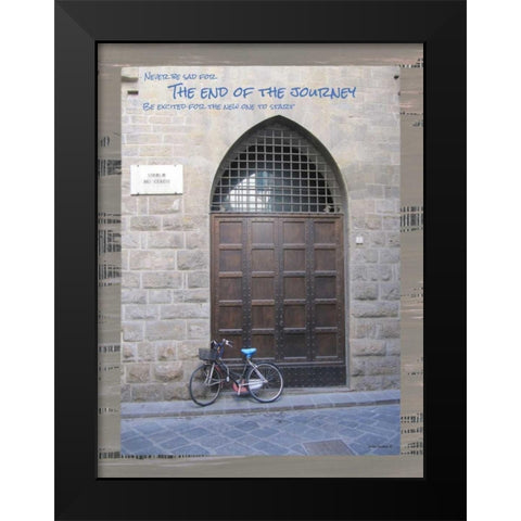 The End of the Journey Black Modern Wood Framed Art Print by Phillips, Anita