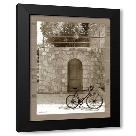 If You Are Afraid Sepia Black Modern Wood Framed Art Print with Double Matting by Phillips, Anita