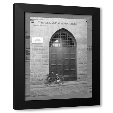 The End of the Journey BandW Black Modern Wood Framed Art Print by Phillips, Anita