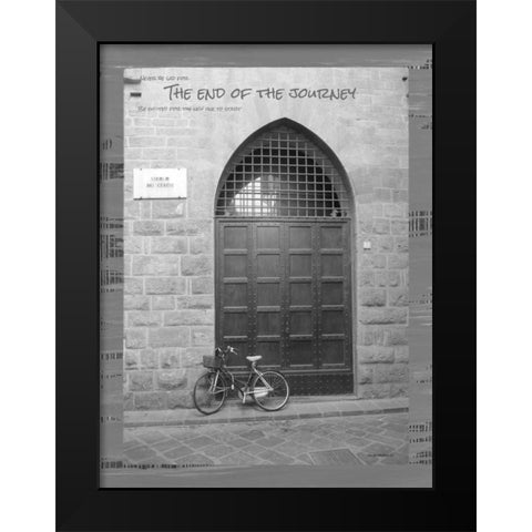 The End of the Journey BandW Black Modern Wood Framed Art Print by Phillips, Anita