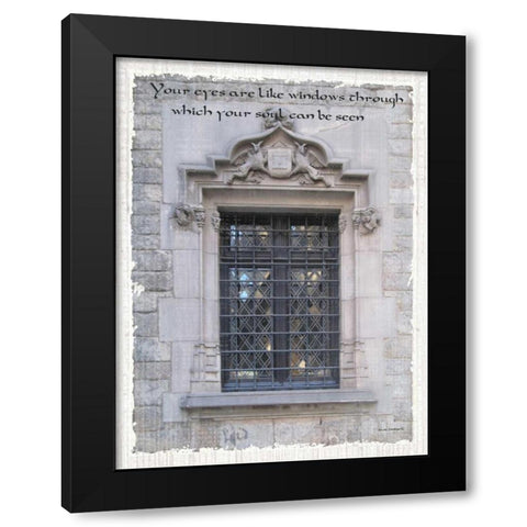 Windows of the World II Black Modern Wood Framed Art Print by Phillips, Anita