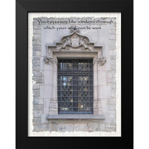 Windows of the World II Black Modern Wood Framed Art Print by Phillips, Anita