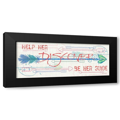 Be Her Guide Black Modern Wood Framed Art Print by Phillips, Anita