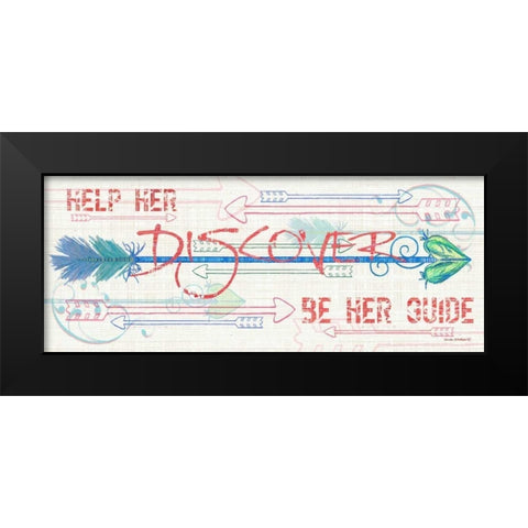 Be Her Guide Black Modern Wood Framed Art Print by Phillips, Anita