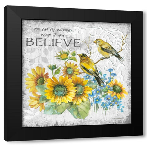 Blessed Black Modern Wood Framed Art Print with Double Matting by Phillips, Anita
