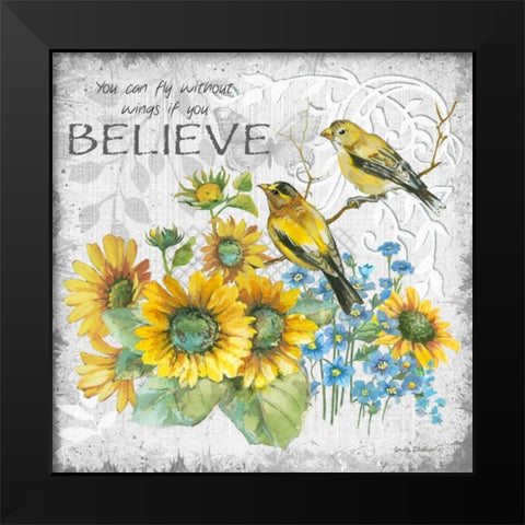 Blessed Black Modern Wood Framed Art Print by Phillips, Anita