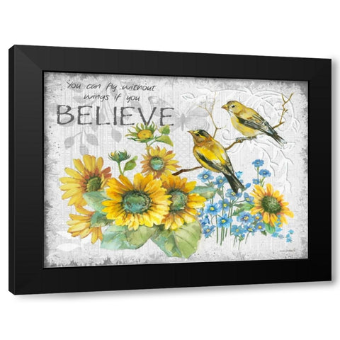 Blessed Black Modern Wood Framed Art Print with Double Matting by Phillips, Anita