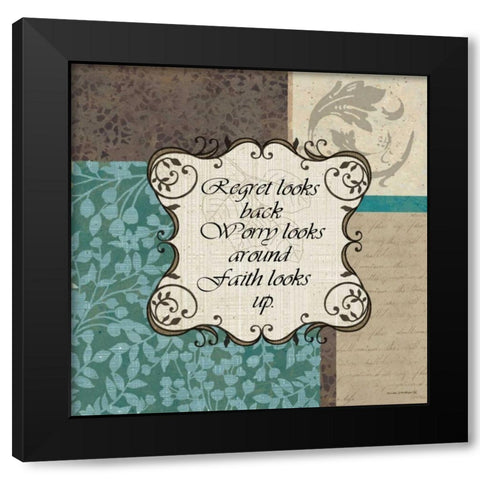 Faith Black Modern Wood Framed Art Print with Double Matting by Phillips, Anita