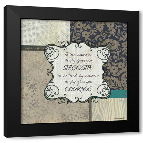 To Love Someone Black Modern Wood Framed Art Print with Double Matting by Phillips, Anita
