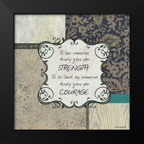 To Love Someone Black Modern Wood Framed Art Print by Phillips, Anita