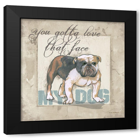 Love That Face Black Modern Wood Framed Art Print with Double Matting by Phillips, Anita