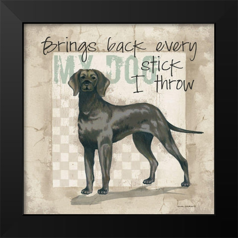 Every Stick Black Modern Wood Framed Art Print by Phillips, Anita