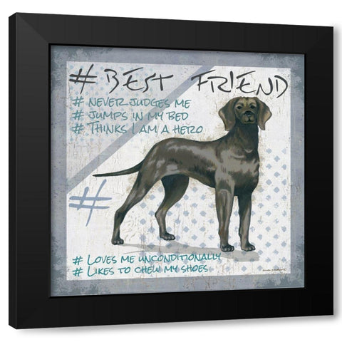 Hashtag II Black Modern Wood Framed Art Print by Phillips, Anita