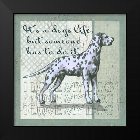 Dogs Life Black Modern Wood Framed Art Print by Phillips, Anita