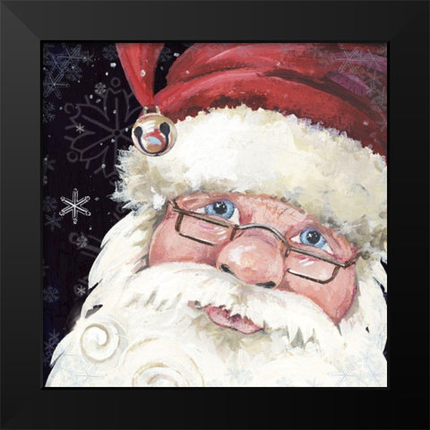 Santa Selfie Black Modern Wood Framed Art Print by Phillips, Anita