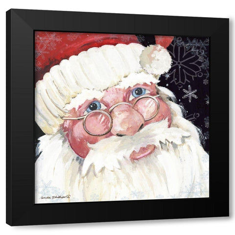 Santa Selfie II Black Modern Wood Framed Art Print with Double Matting by Phillips, Anita