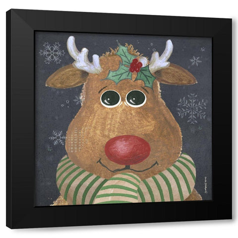Rudolf Black Modern Wood Framed Art Print with Double Matting by Phillips, Anita