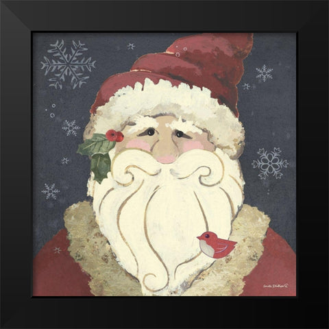 Santa Black Modern Wood Framed Art Print by Phillips, Anita