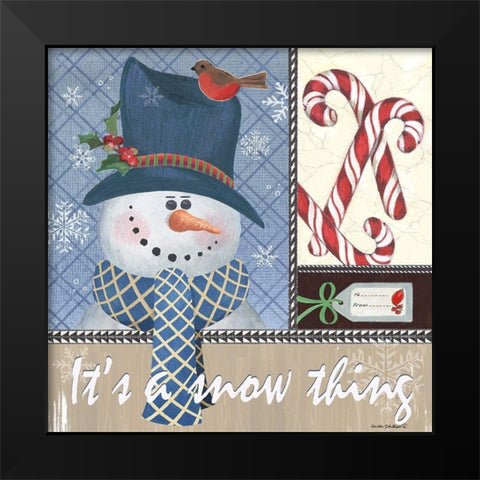 A Snow Thing Black Modern Wood Framed Art Print by Phillips, Anita