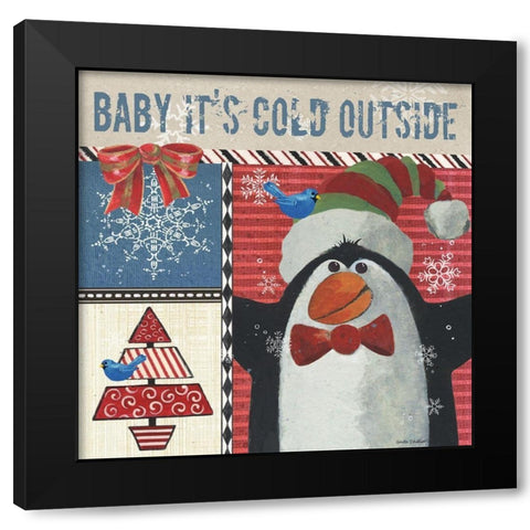 Cold Outside Black Modern Wood Framed Art Print with Double Matting by Phillips, Anita