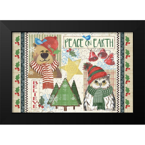 Peace on Earth Black Modern Wood Framed Art Print by Phillips, Anita