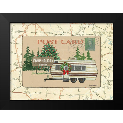 Postcard I Black Modern Wood Framed Art Print by Phillips, Anita