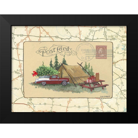 Postcard II Black Modern Wood Framed Art Print by Phillips, Anita