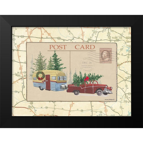 Postcard III Black Modern Wood Framed Art Print by Phillips, Anita