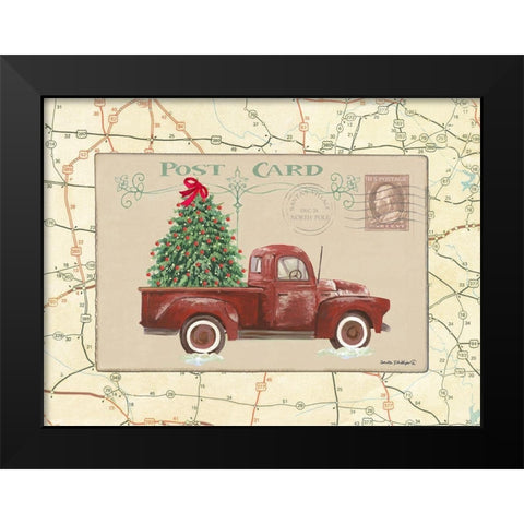 Postcard IV Black Modern Wood Framed Art Print by Phillips, Anita