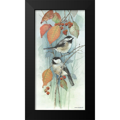 New Chickadee I Black Modern Wood Framed Art Print by Phillips, Anita