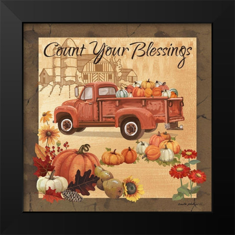 Count Your Blessings II Black Modern Wood Framed Art Print by Phillips, Anita