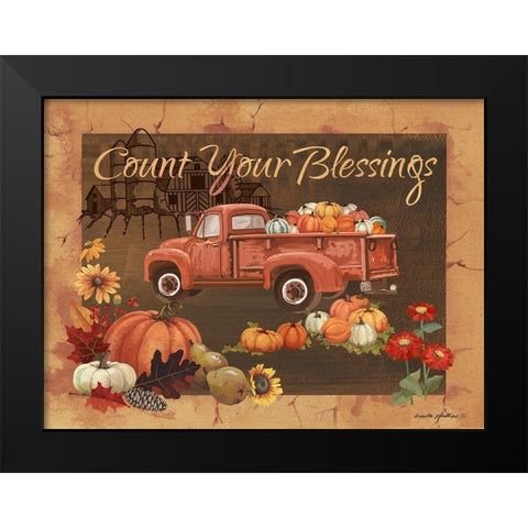 Count Your Blessings IV Black Modern Wood Framed Art Print by Phillips, Anita