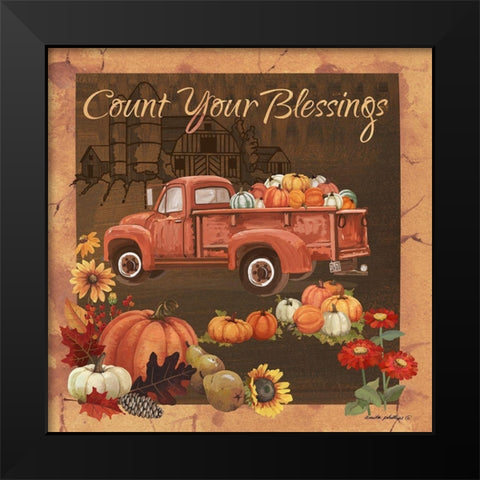 Count Your Blessings V Black Modern Wood Framed Art Print by Phillips, Anita