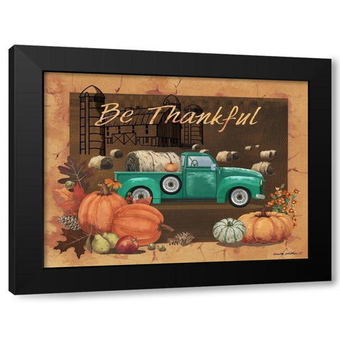 Be Thankful IV Black Modern Wood Framed Art Print by Phillips, Anita