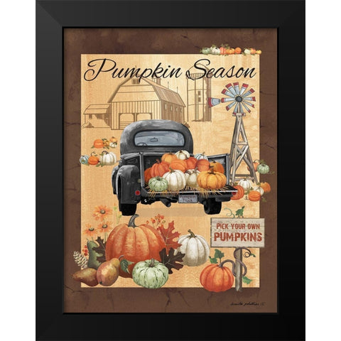 Pumpkin Season III Black Modern Wood Framed Art Print by Phillips, Anita