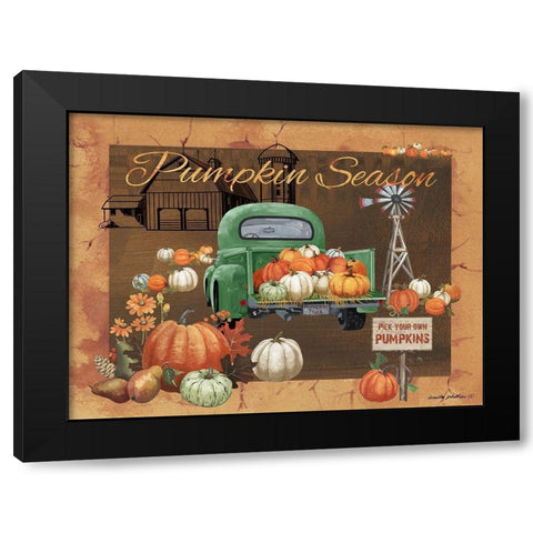 Pumpkin Season IV Black Modern Wood Framed Art Print by Phillips, Anita