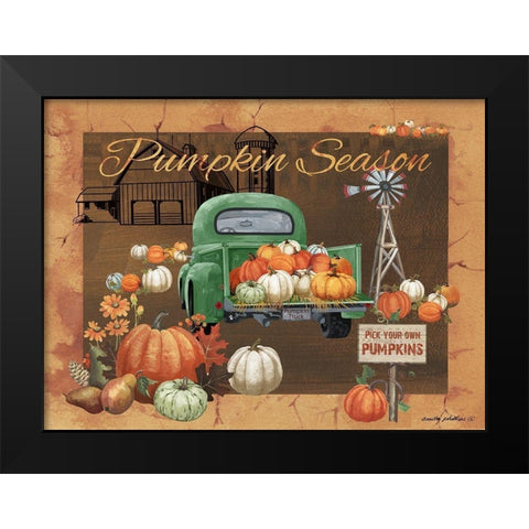 Pumpkin Season IV Black Modern Wood Framed Art Print by Phillips, Anita