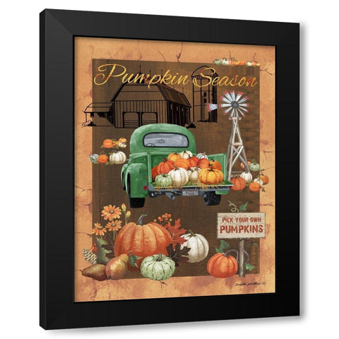 Pumpkin Season VI Black Modern Wood Framed Art Print by Phillips, Anita