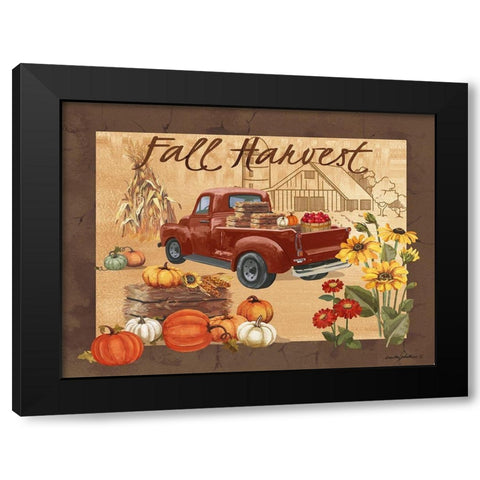 Fall Harvest Black Modern Wood Framed Art Print by Phillips, Anita